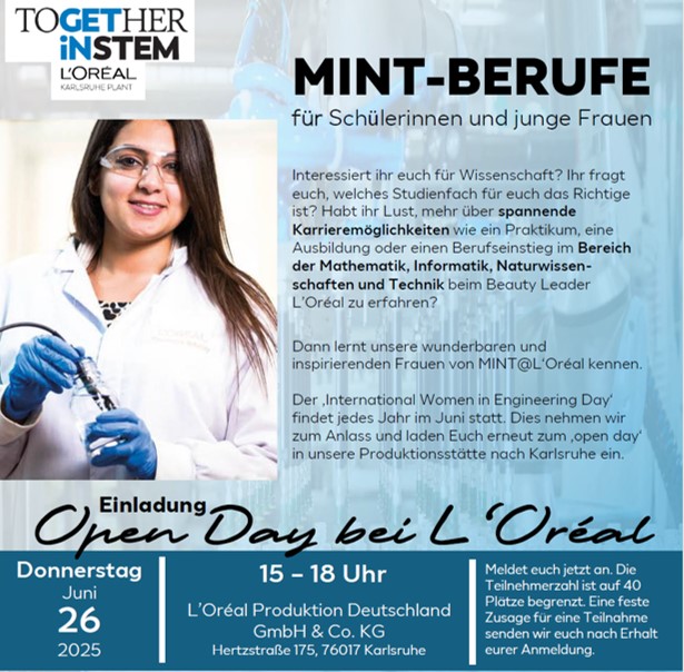 Einladung zum Tag der offenen Tür bei L’Oréal
