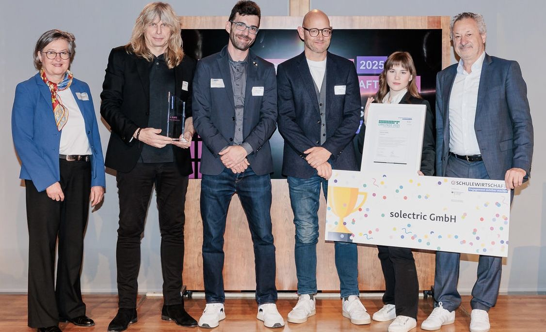 SCHULEWIRTSCHAFT-Preis 2025 Solectric und Z-LAB Bruchsal gewinnen SCHULEWIRTSCHAFT-Preis 2025